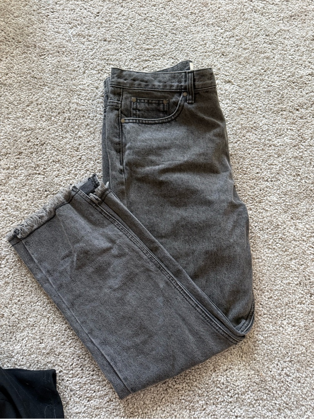 EVIDNT mid rise black jeans